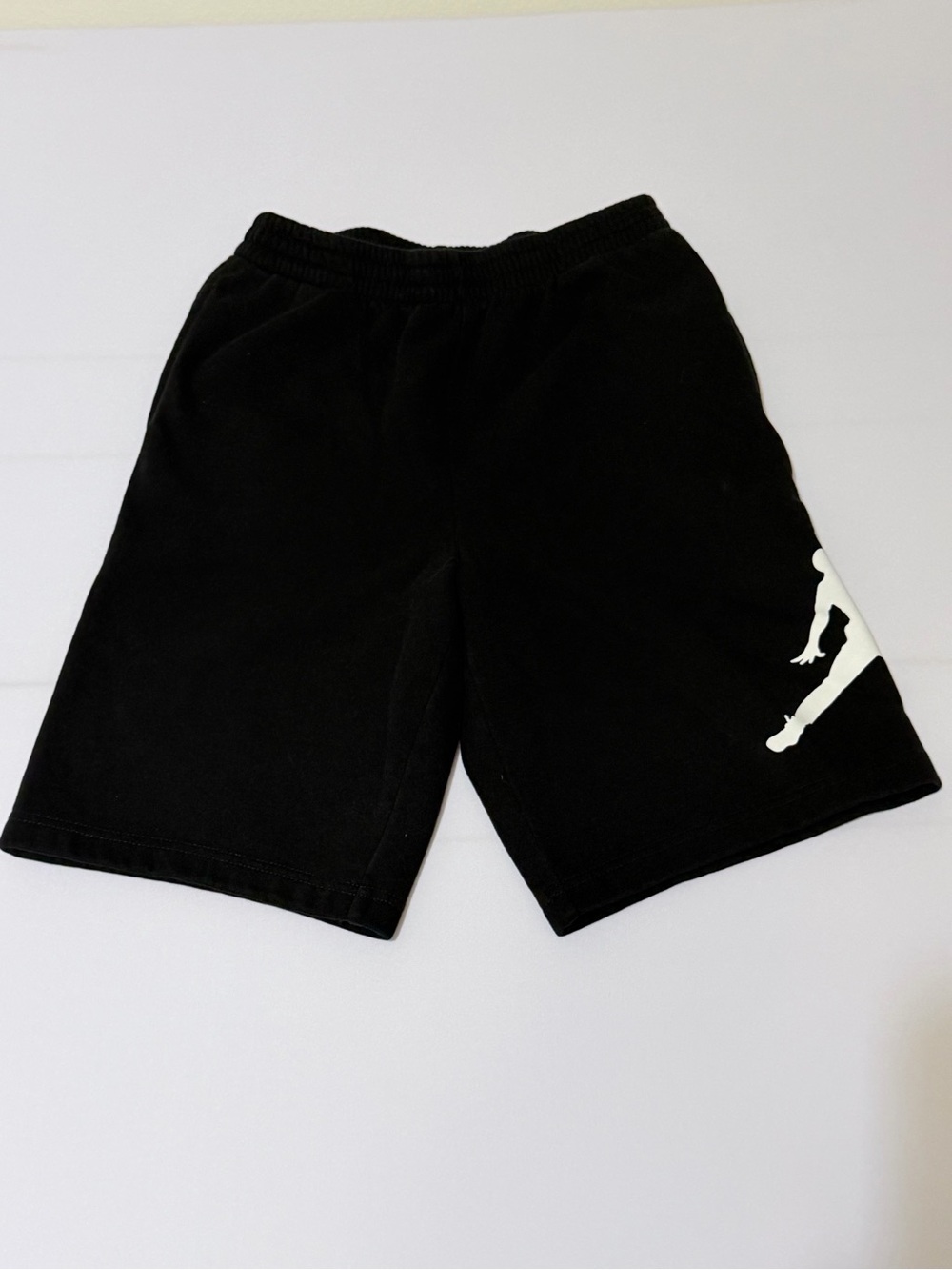 Jordan Black Shorts with White Jordan Logo - youth large